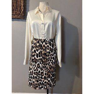 Chicos Skirt size 3 Leopard Print Pull On
